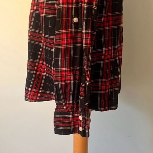 Tommy Hilfiger Women's Multicolor Plaid Long Sleeve Button Up Shirt Medium NWOT - Picture 5 of 9